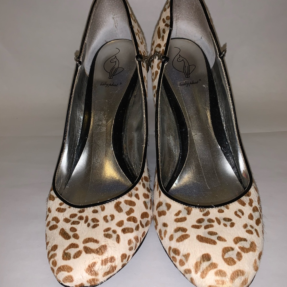 Baby Phat  Faux Fur Wedges 8.5